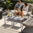 thumbnail image 2 of Crestlive Products 2-Pack Outdoor Side Table, 18" x 13.7" Aluminum Rectangular Patio End Table, All-Weather, Gray, 2 of 5