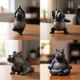 thumbnail image 4 of XIBUFE 2026 New Hippo Figurine Yoga Statue Gifts for Lovers Women Mother'S Day Knick Knacks Shelf Office Home Decor Zen Room Decoration Desk Accessories for Desk,Shelf,Office,Home,Zen Room, 4 of 7