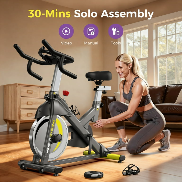 Indoor Cycling Confidence Exercise Bike Manual Pooboo Stationary