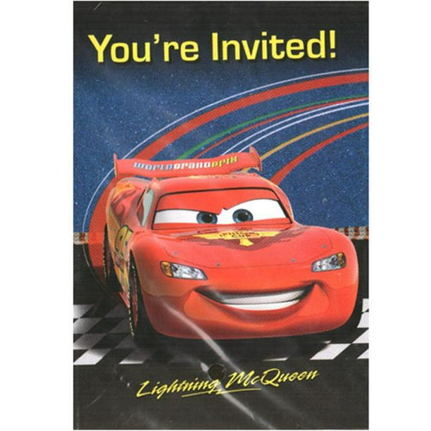 Cars 30312870 Disney Pixar Voitures 2 Invitations de Fête