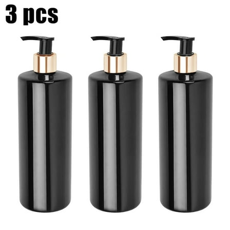 3PCS 500ml PET Empty Refillable Shampoo Lotion Bottles With Pump Dispensers Bathroom Portable Soap Dispensers