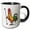 Black/White, variant on 3drose, Cute Funny Rooster Chicken Playing Golf Golfers Sports Golfing Cubism, 11oz Mug