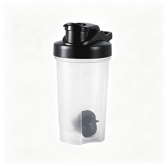 PSVFUJZ Protein Shaker Bottle, Leak Proof Shaker Cups, Fitness Ready Water Bottle for Pre Workout Gym Sports Daily Hydration(Black)