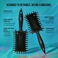 thumbnail image 5 of KISS Colors & Care Curl & Define Paddle Brush, 100% Genuine Hair Boar Bristles, 5 of 10