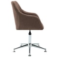 thumbnail image 3 of vidaXL Swivel Dining Chairs 2 pcs Brown Fabric, 3 of 5