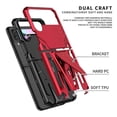thumbnail image 2 of For Samsung Galaxy Z Flip3 5G Super V Armor PC + TPU Shockproof Case with Invisible Holder(Dark Green), 2 of 4