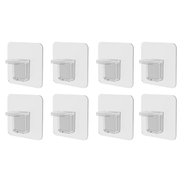 Partnerales de soporte de estantería Punzones libres extraíbles Pegaciones de bastidores de plástico Armario Partition Gabinete para baño Tipo 1, 8PCS Eigraketly HA010081-03