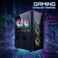 thumbnail image 4 of STGAubron Gaming Desktop PC, Intel Xeon E5 3.5G, 16G RAM, 512G SSD, RX 590 8G, 600M WiFi, BT 5.0, RGB Fan x4, Win 11 Home, 4 of 6
