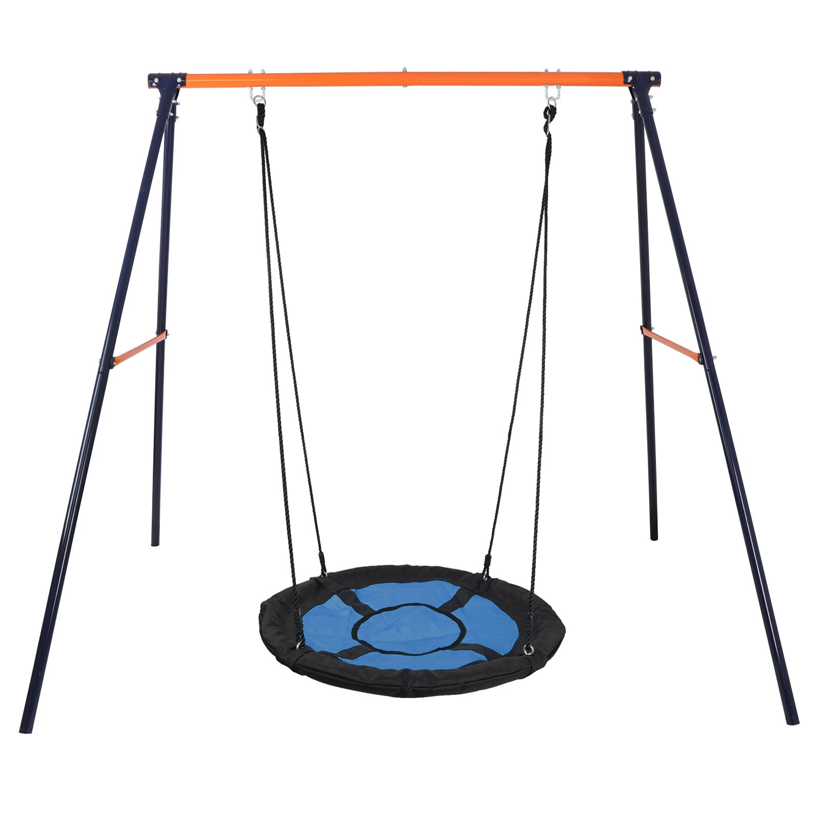 Safe and Breathy Seat Swing for Children Adults AMGYM 40 Saucer Tree Swing Kids Outdoor Platform Swing Set with Adjustable Ropes and Waterproof Colorful Oxford Cloth 