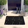 thumbnail image 2 of Black White Cat Moon Star Flannel Non Slip Door Rugs,Washable Door Mats Indoor,Decorative Door Mats,Dirt-Resistant and Absorbent Doormat for Entrance,Bedroom,Kitchen,Bathroom,23.5"x16", 2 of 5
