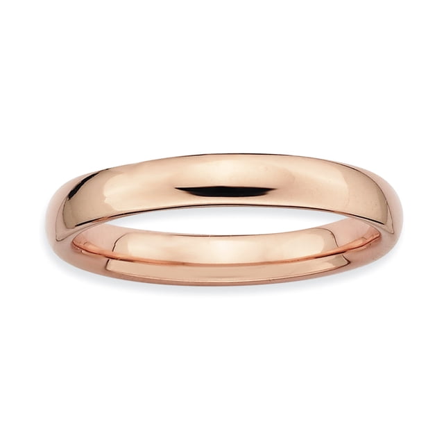 Sterling Silver Stackable Expressions Pink-plated Polished Ring Size 7