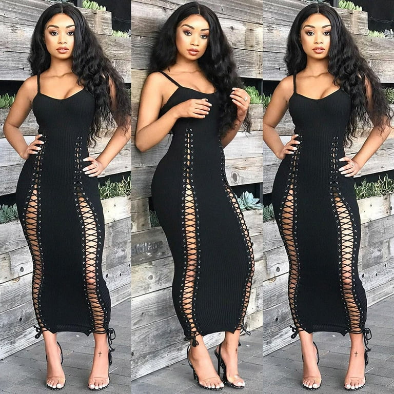 Womens Bodycon Mini Dresses Sleeveless Tank Dresses Party Club