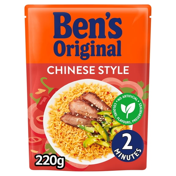 Ben's Original Chinese Style Microwave Rice 220G, Imported from Britain
