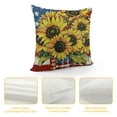 thumbnail image 4 of Chilfamy 4th of July Sunflower Patriotic Decorative Throw Pillow Covers, God Bless America Stars Stripes Cushion Case Decor, Land That I Love American USA Mason Jar Home Decoration White, 4 of 5
