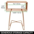 thumbnail image 3 of mDesign Steel Side/End Table Nightstand with Storage Shelf Basket - Rose Gold, 3 of 6