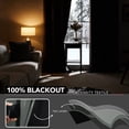 thumbnail image 3 of Rideaux Gris, Rideaux Occultants avec Illets, Occultation Complète, Isolation Thermique, Réduction de Bruit, (L 52 x H 63 Pouces, Gris Foncé), 3 of 5