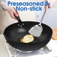 thumbnail image 4 of Souped Up Recipes 13.4 Inch Carbon Steel Wok for Electric, Induction and Gas Stoves (Lid, Spatula and User Guide Video Included), 4 of 6