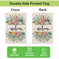 thumbnail image 5 of Spring Summer Floral Welcome Garden Flag 12x18 Inch Small Burlap Double Sided Vertical Seasonal Farmhouse Yard Outdoor Decoration, 5 of 6