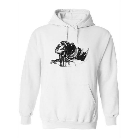 Pretty African Girl With Turban Hoodie Women -Image by Shutterstock, Female Medium