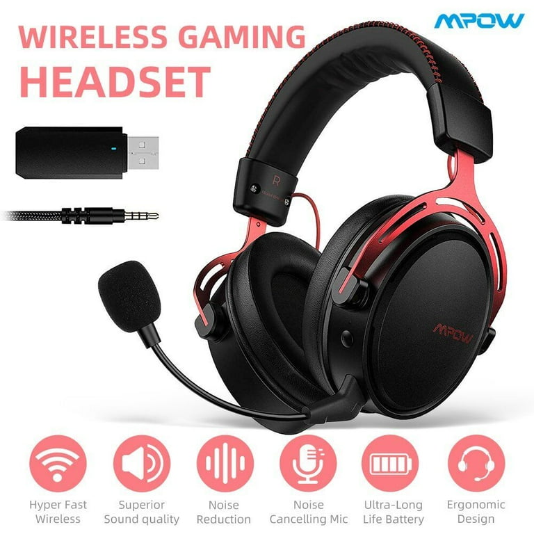 Mpow Wireless Gaming Headset 3.5mm Jack Headphone Noise Cancelling