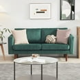 thumbnail image 1 of Kingfun 65" W Velvet Loveseat Sofa Couch, Love Seat Sofas and Couches for Living Room Bedroom Office and Small Spaces, Mid Century Modern Decor Love Seats Furniture with Solid Wood Leg,Green, 1 of 5