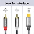 thumbnail image 5 of USB C to 2 RCA Audio Cable, 1.9 Ft Type-C to RCA Male to Male Y RCA Splitter, 2RCA Jack USB-C Audio Cable for Phone,Tablet, Home Theater, DVD, Amplifier, Speaker, Car Stereo, 5 of 6