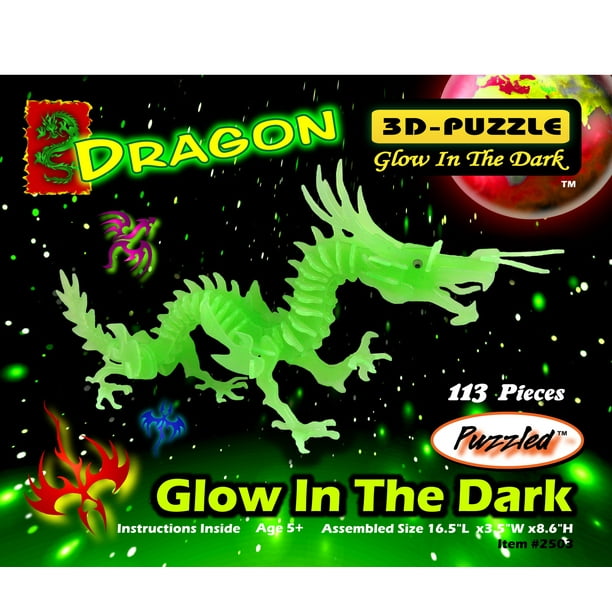 Puzzled Dragon 3D Glow In The Dark Puzzle