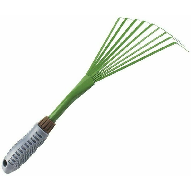 Rastrillo para césped Escoba para césped Escoba para hojas Rastrillo práctico de nueve dientes Rastrillo para desechos de césped Rastrillo grande para césped Mini rastrillo de jardín con mango para cé