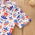 thumbnail image 5 of Pimfylm Toddler Baby Boy Summer Outfit,Girls Pants And Jacket Boys Summer Casual And Comfortable Short Sleeved Shorts Twopiece Set, 5 of 7