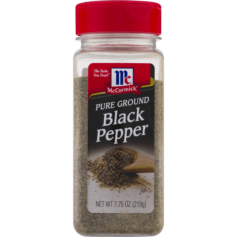 McCormick Black Pepper, Pure Ground - 7.75 oz