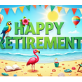 thumbnail image 4 of Colorful Design Retirement Banner Beach Elements Tropical Theme Vacation Scene for Retirement Party Beach Party Holiday Celebration, 4 of 8