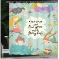 thumbnail image 4 of Ambesonne Under the Sea Shower Curtain, Calligraphy Mermaids, 69"Wx70"L, Multicolor, 4 of 5