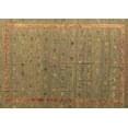 thumbnail image 1 of Ahgly Company Indoor Rectangle Abstract Brown Modern Area Rugs, 2' x 5', 1 of 4