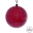 thumbnail image 2 of Vickerman MC197003 4 in. Red Wood Grain Ball Ornament - 6 per Bag, 2 of 3