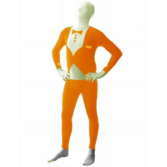 AltSkin Full Body Spandex/Lycra Suit (XXS, Orange Tuxedo)