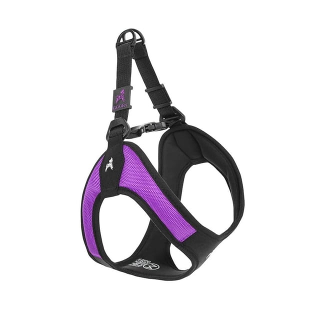 Arnés para perros Gooby Escape Free Easy Fit, morado, para perros medianos