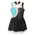 thumbnail image 3 of CHICTRY Girls Shiny Rhinestone Figure Skating Dress Ballet Gymnastics Leotard Dress Ballroom Lyrical Performance Costume Black 12, 3 of 5