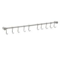 Pot Racks, Wall-Mounted, 304 Stainless Steel, 10 Hooks, 66.14 lbs Capacity, Neat and Space-Saving Kitchen Storage