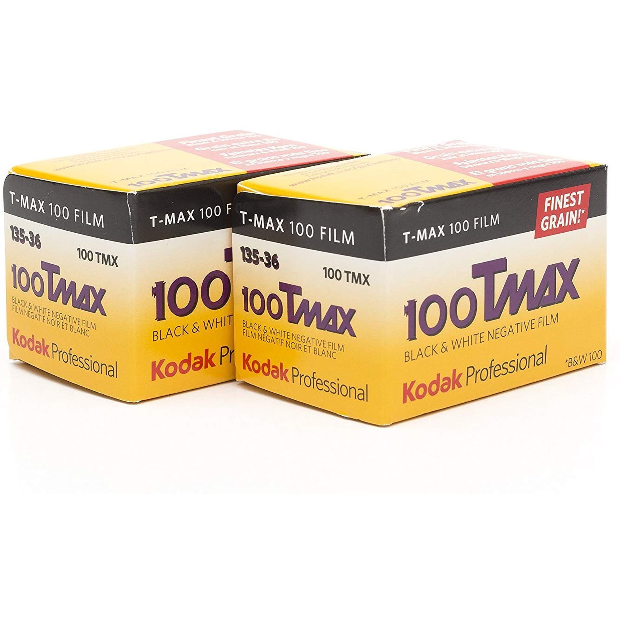 2 X Kodak Professional 100 Tmax Black and White Negative Film (ISO 100) 35mm 36 Exposures (853 2848)
