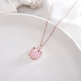 thumbnail image 3 of Collar de cristal con cerdo dorado y rosa para niña y mujer, collares y colgantes bonitos, 3 of 8