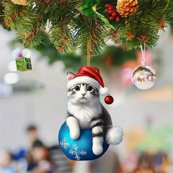 Decoraciones de Halloween, adornos de Halloween, regalos de Halloween, lindos gatos, decoración navideña, decoración del hogar, colgante de coche, colgante de gatos navideños, decoraciones de gatos