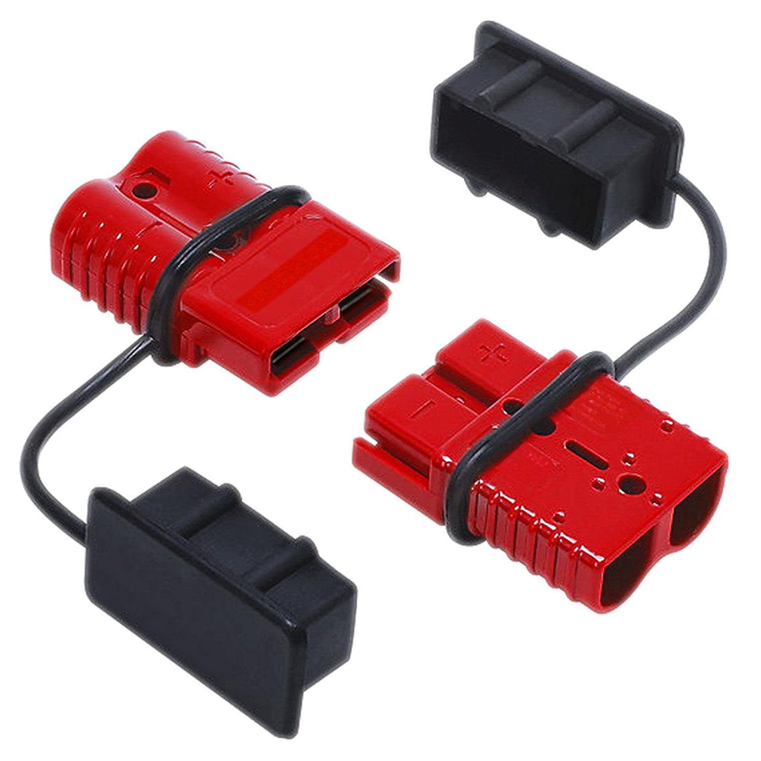 Ruikarhop 175A 600V Red Battery Connector AWG 1/0 Quick Connect Battery Modular Power Connectors for Winch Auto Car Trailer Driver Electrical Devices 1-2 Gauge