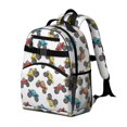 thumbnail image 2 of Monster Cartoon Truck White Pattern Cute School Backpack Bag for School with Padded Back and Adjustable Shoulder Straps 15.25"x11.5"x5.25", 2 of 5