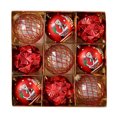 thumbnail image 2 of 9 bolas de adorno para árbol de Navidad de 8 cm con forma de Papá Noel de dibujos animados, bolas de Navidad verdes galvanizadas para colgar en el hogar, 2 of 4