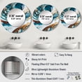 thumbnail image 4 of Designart "Tidal Dream Half-Moon Marble I" Abstract Marble Rund Mirror For Wall Decor - Large Blue Round Printed Mirror -Modern Round Living Room Mirror - 23" x 23", 4 of 6