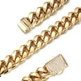 thumbnail image 6 of New Arrival 6mm-18mm Any Length 316L Stainless Steel Miami Curb Cuban Chain Necklace for Men & Women Gift Crystal Lock, 6 of 6