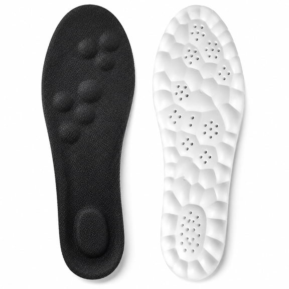 4D Cloud Insoles for Men and Women, Memory Foam Shock Absorbing & Anti-Fatigue Shoe Inserts for Work, Running and Daily Wear