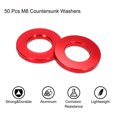 thumbnail image 3 of 50pcs M8 Flat Washer Aluminum Gasket Anodized Countersunk Washer,Hole Dia 8mm/0.31 Round Washers,(Red), 3 of 6