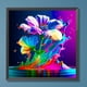 thumbnail image 1 of Cuadros Decorativos 5D bricolaje taladro redondo completo diamante pintura flor Kit hogar decoración arte artesanía Wdftyju de costura negro 4 estilos, 1 of 7