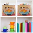 thumbnail image 6 of Yayeee Canvas Storage Basket with Handles for Shelves Fabric Bins Closet Organizer, Goldfish, 6 of 8